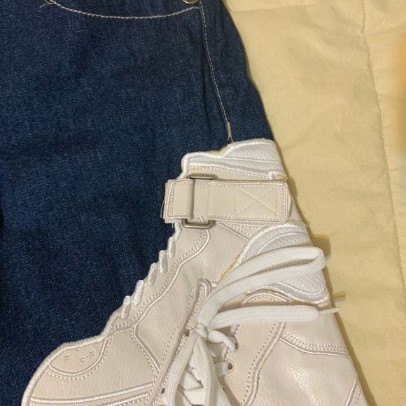 COPY - Raw Blue Denim Jean Shorts “Nike AF1” Size 34 New - Picture 6 of 6